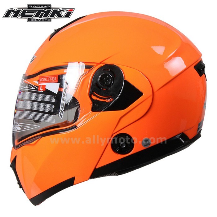 129 Nenki Full Face Helmet Men Women Street Motorbike Racing Modular Flip Up Dual Visor Sun Shield Lens@2